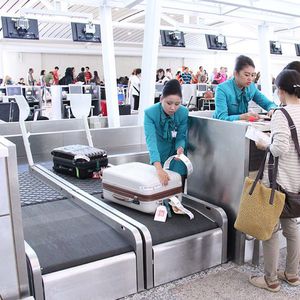 trasportatore a nastro / per bagagli / modulare / per movimentazione di bagagli
