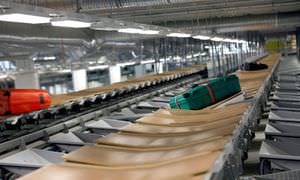 smistatore con pianale ribaltabile / per bagagli / per aeroporto