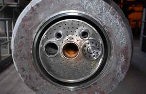 bruciatore multicombustibile / a miscelazione sull'ugello / per forno rotativo
