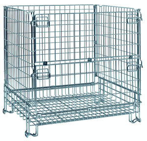 cassa-pallet in rete metallica / da trasporto / di stoccaggio / accatastabile