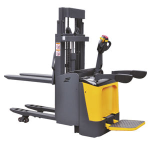 accatastatore elettrico / con piattaforma per conducente / per pallet / per magazzino