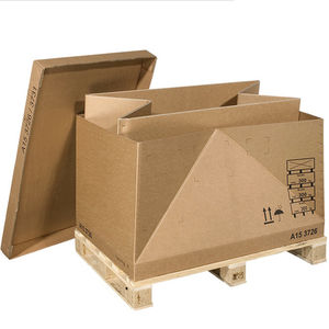 cassa-pallet in cartone / pieghevole / impilabile / ondulata