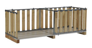 cassa-pallet in acciaio / in legno / di stoccaggio / pieghevole