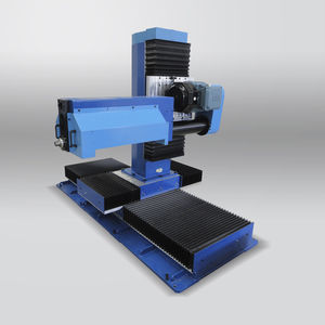 tavola rotante con unità di pulitura CNC / azionata a motore / verticale / per lavelli