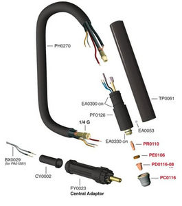 torcia da taglio al plasma / raffreddata ad aria
