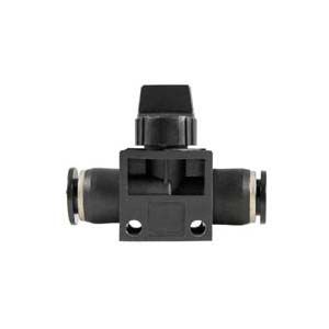 raccordo push-in / dritto / pneumatico / con valvola di chiusura