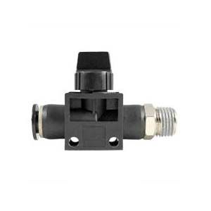 raccordo push-in / dritto / pneumatico / con valvola di chiusura