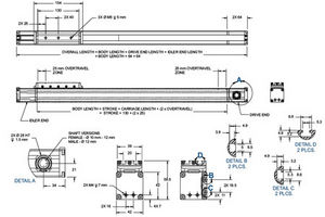 attuatore lineare / elettrico / con cinghia a tacca / di precisione