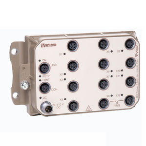 switch Ethernet gestibile / 12 porte / su guida DIN / compatto