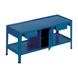 banco da lavoro in legno / 2 cassetti / monoblocco / a porta