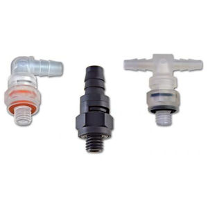 raccordo ad avvitamento / scanalato / dritto / gomito a 90°
