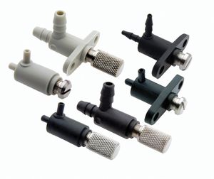 valvola a spillo / a comando pneumatico / per controllo di flusso / per aria