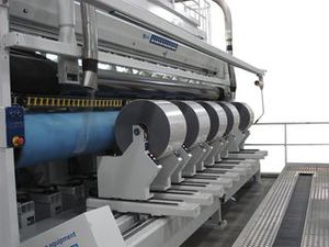 matassatrice con funzione di taglio per pellicole plastiche