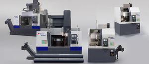 tornio CNC / verticale / 2 assi / a doppia colonna