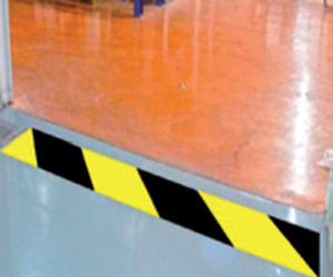 porte scorrevoli / in PVC / industriali / per interno