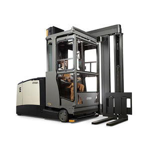 carrello elevatore elettrico / con conducente seduto / per magazzino / per corsie molto strette