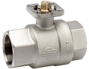 valvola a sfera / per acqua / in ottone / a 2 vie