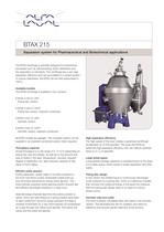 	BTAX Series - Separation system for Pharmaceutical and Biotechnical applications
