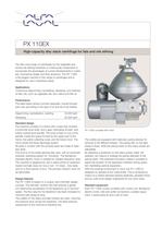 PX 110EX Disc stack centrifuge