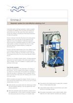 	Separator system for cost-effective cleaning of oil