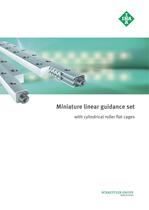 Miniature linear guidance set with cylindrical roller flat cages (MAI 79)
