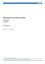 Piezoelectronic Ceramic Filters