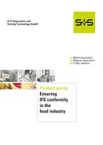 Food Industry: Product Purity and ensuring IFS Conformity - S+S Metal separators, S+S Magnet separators, S+S X-Ray systems