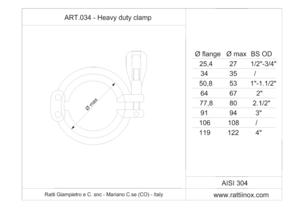 Art. 034 - Morsetto Tri-Clamp