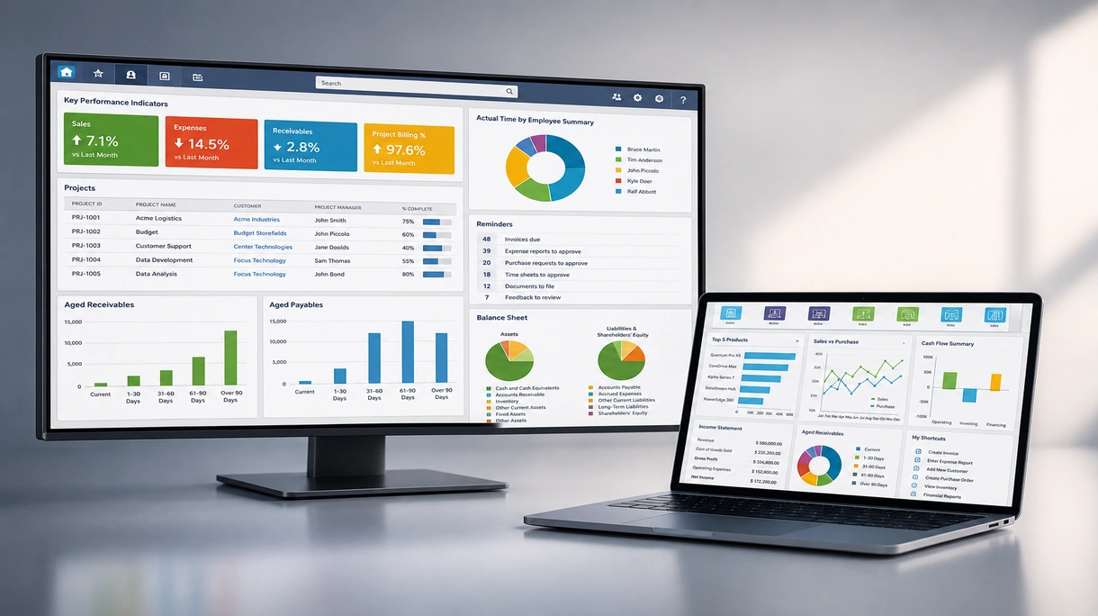 Supervisore del reparto produzione che utilizza un tablet per monitorare le metriche di produzione in tempo reale tramite una dashboard di un ERP industriale.