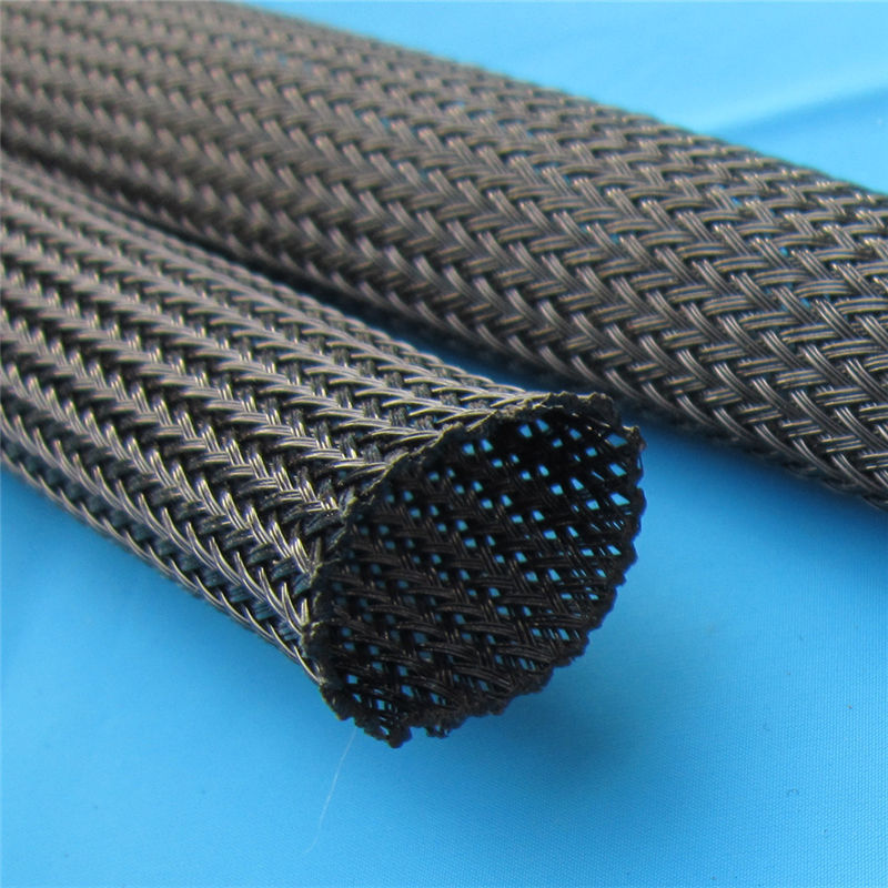 Manicotto per cavo intrecciato in nylon nero