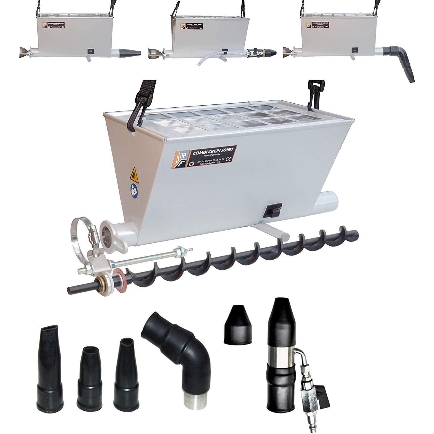 Pistola Per Malta Elettrica - Fugatrice Per Cemento Rapido Con 4 Ugelli - Per Pavimenti, Muri E Giunti - Foto 12