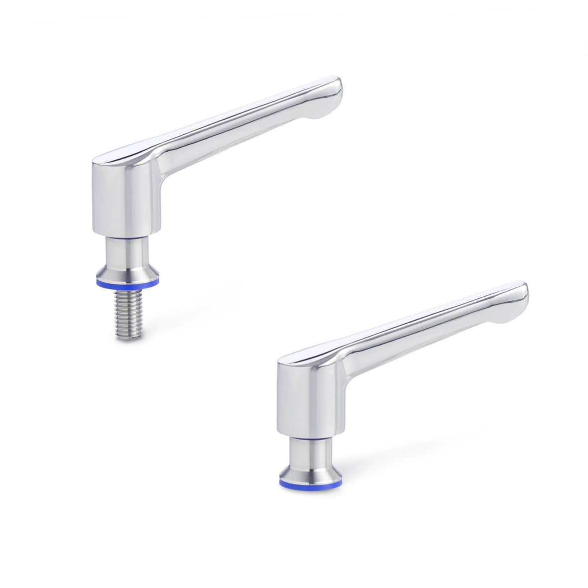 Leva Di Bloccaggio Regolabile Con Filettatura Femmina - Acciaio Brunito, Manico In Zinco