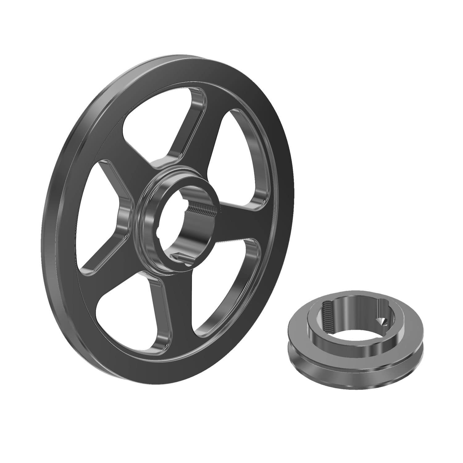 PULEGGA MOTORE ELETTRCO GHSA 7,75, DUE SCANALATURE PER CNTURE B