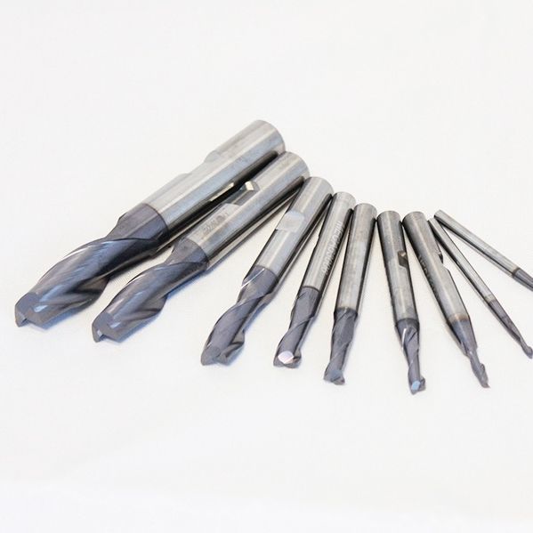 Frese Per Mini Trapano Fresa CNC Carburo 4mm - Punta Quadra 4 Taglienti, Rivestimento AlTiN Per Acciaio Router Fresa