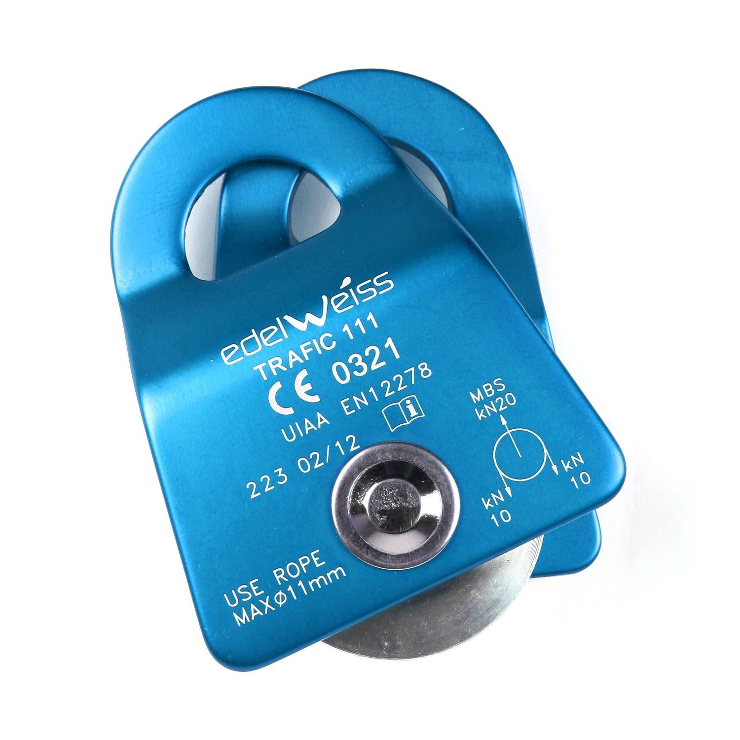 Puleggia Per Arrampicata 26KN - Lega Alluminio, Girevole, Per Corde Fino A 12mm, Attrezzatura Soccorso - Foto 2