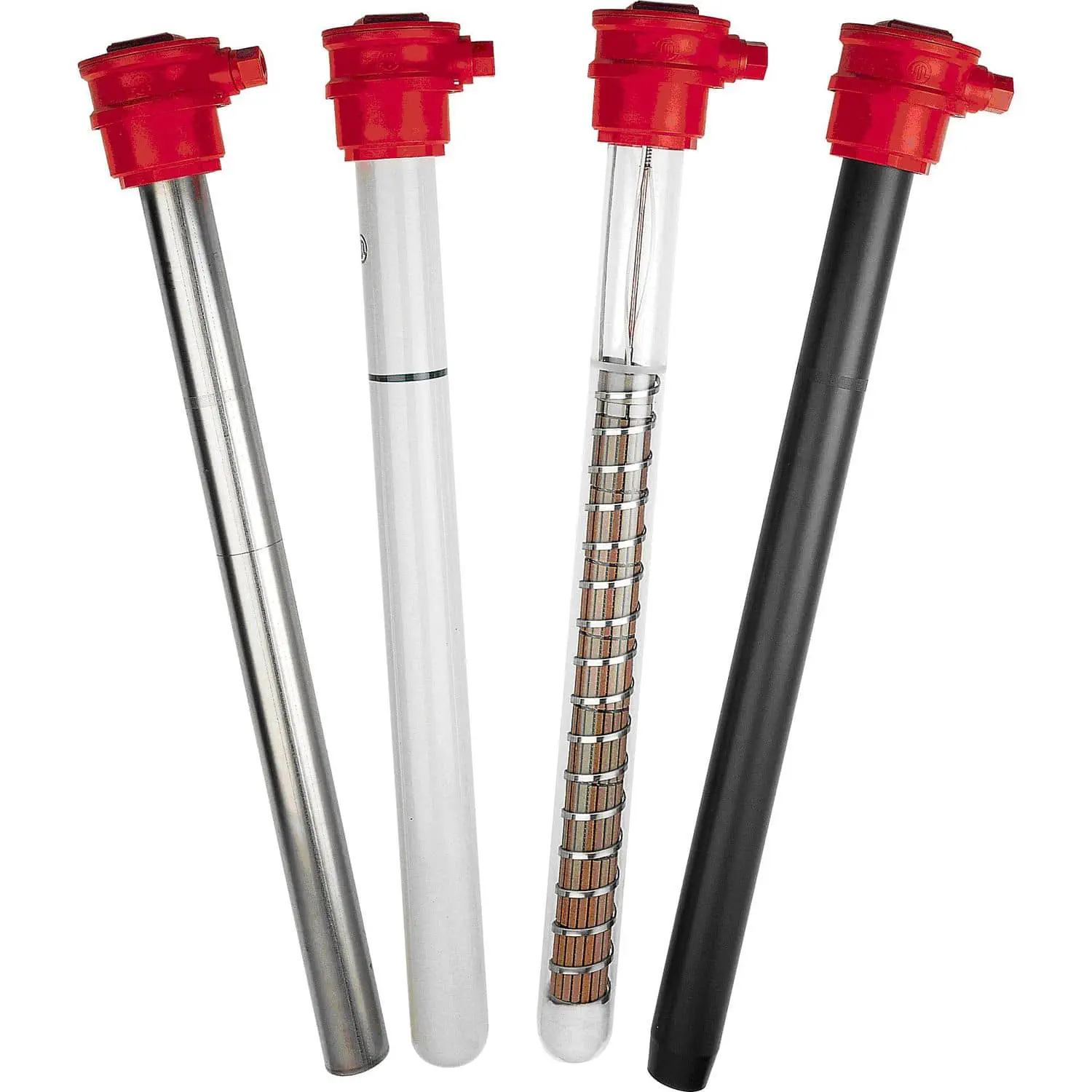 Marcraft 4 Cappucci Coprivalvola Per Pneumatici - Dadi In Plastica Rossa Con Filetto In Ottone E Guarnizione In Gomma - Universali Per Auto, SUV, Bici - 6
