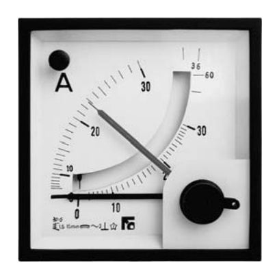 Amperometro Da Pannello Corrente DC CC 48x48mm Scala A 90° Portata 5A 5 Ampere - Foto 4