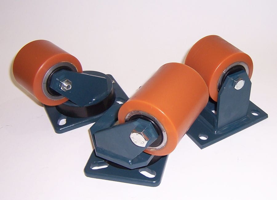 Ruota In Nylon E Poliuretano Pesante 125 Girevole - Foto 8