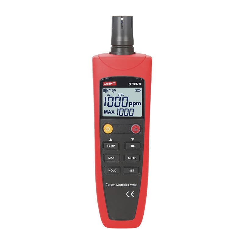 Rilevatore Monossido Di Carbonio AGT-3000 Portatile, Sensore UK, 0-1000 Ppm, Allarme Audio-visivo, Ricarica USB-C, Standby 240h