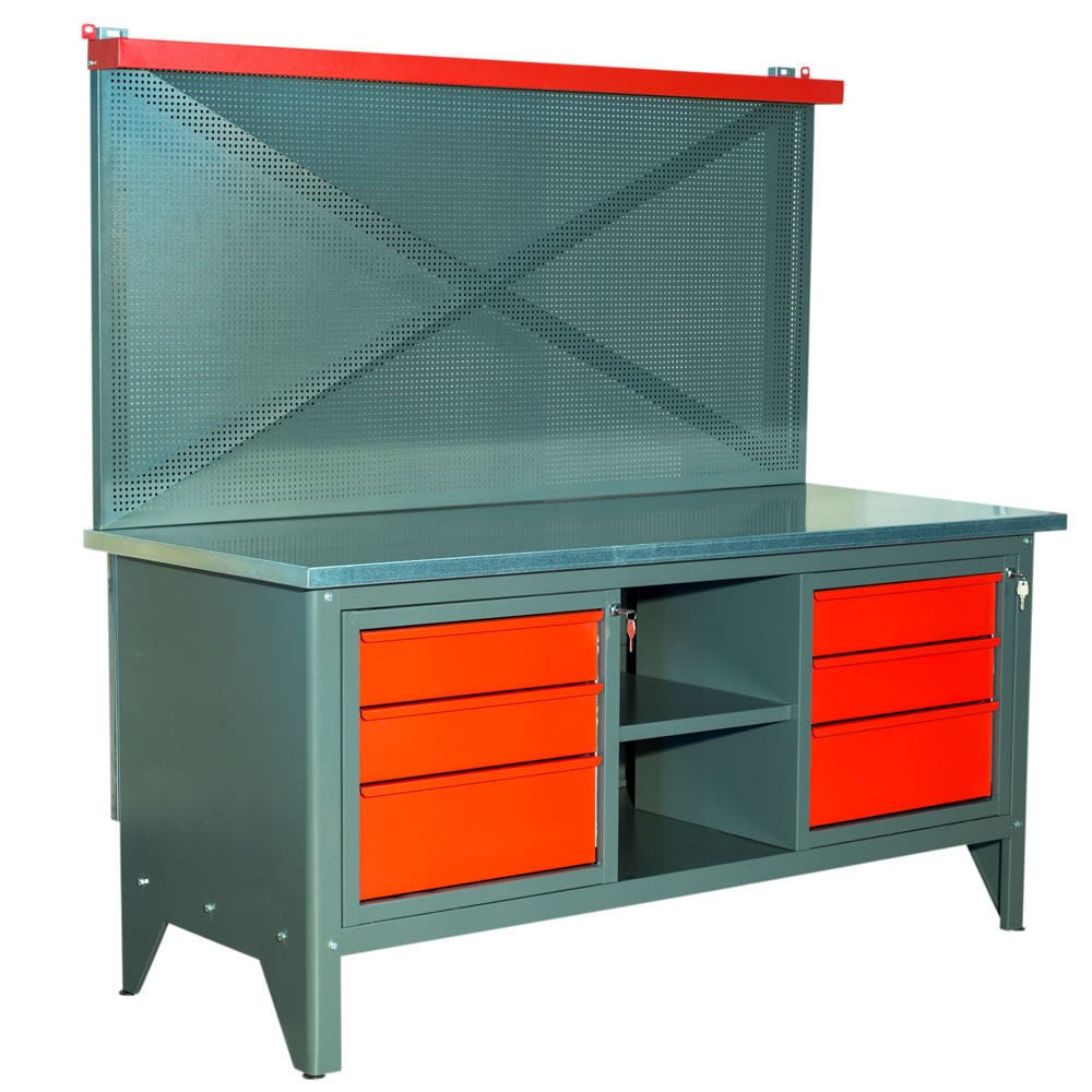 Banco da lavoro in metallo 310 series Altanis Bros 4 cassetti / 3 cassetti