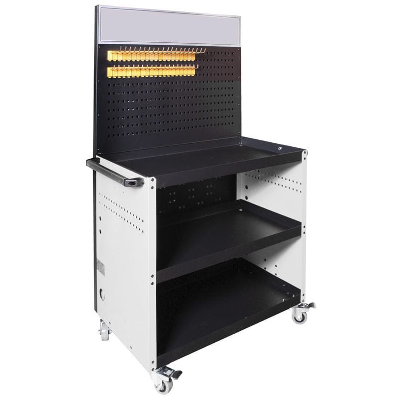 DURHAND Carrello Porta Utensili A 2 Ripiani, Carrello Da Officina E Garage In Acciaio 84 - Foto 4