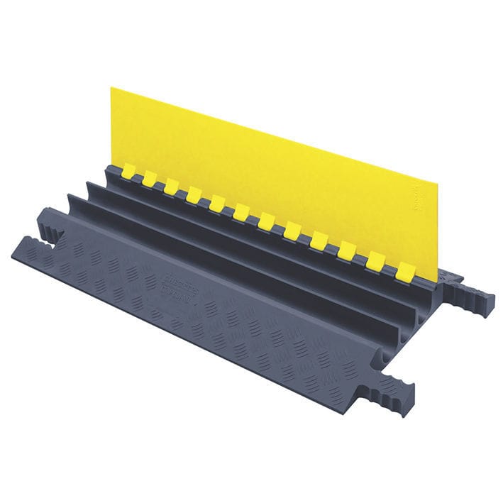 TFMUZERT Protezione per cavi da pavimento da 3 m, resistente condotto in PVC, facile da srotolare, previene i rischi di viaggio per casa o ufficio all' aperto