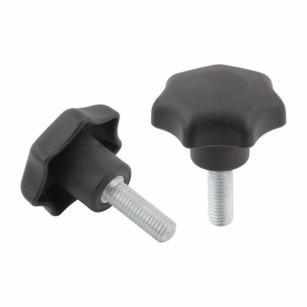 2 Viti A Farfalla Rapide M6x30 - Manopola Stella In Plastica Per Serraggio Manuale - Foto 14