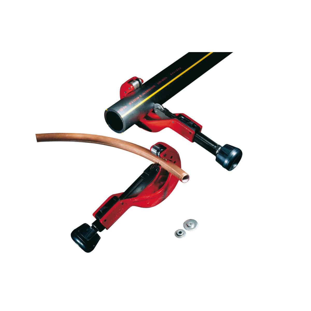 Flexzion Coupe-Tube Professionnel à Une Main – Ciseaux Rapides Pour PVC, PEX – Coupes Netto Et Droites – Rouge