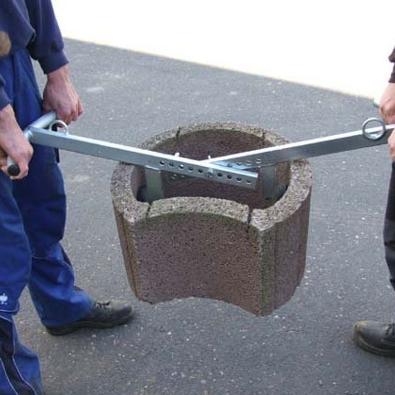 Pinza Carico 2000 Kg Pinza Sollevamento Pietre Da Muro - Capacità 4409 Lbs, Apertura Regolabile 0-6.69 Pollici Sollevamento Materiali