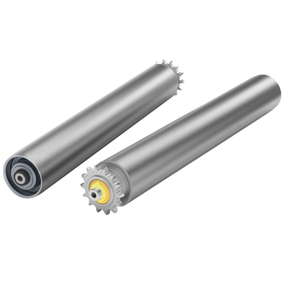 Rouleau Transporteur à Gravité En Acier Inox - 2 Rouleaux, Diamètre 12, Pour Convoyeurs