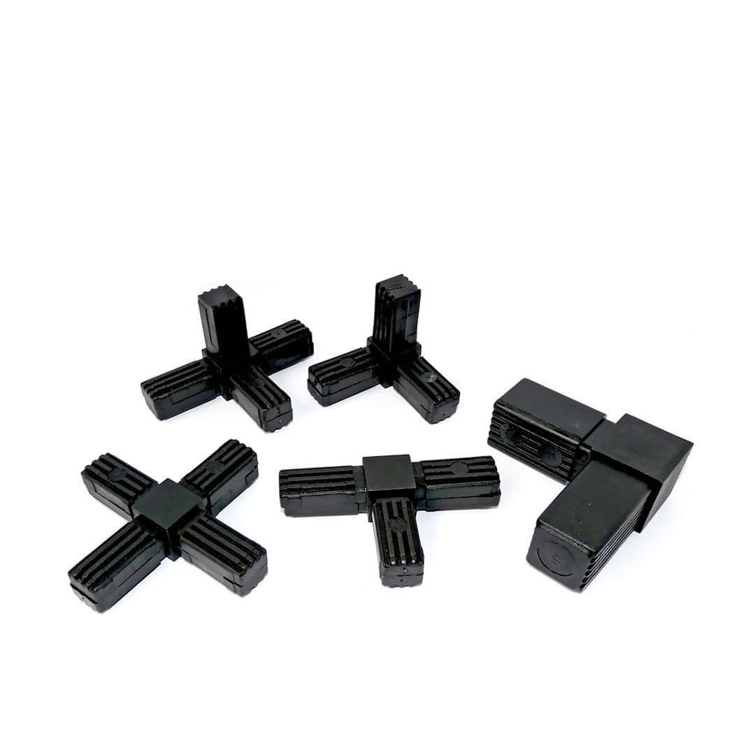 Connettore A Croce Quadro In Alluminio DOLD Mechatronik - 50x50 Mm, Nero Opaco - Per Profili - Foto 4