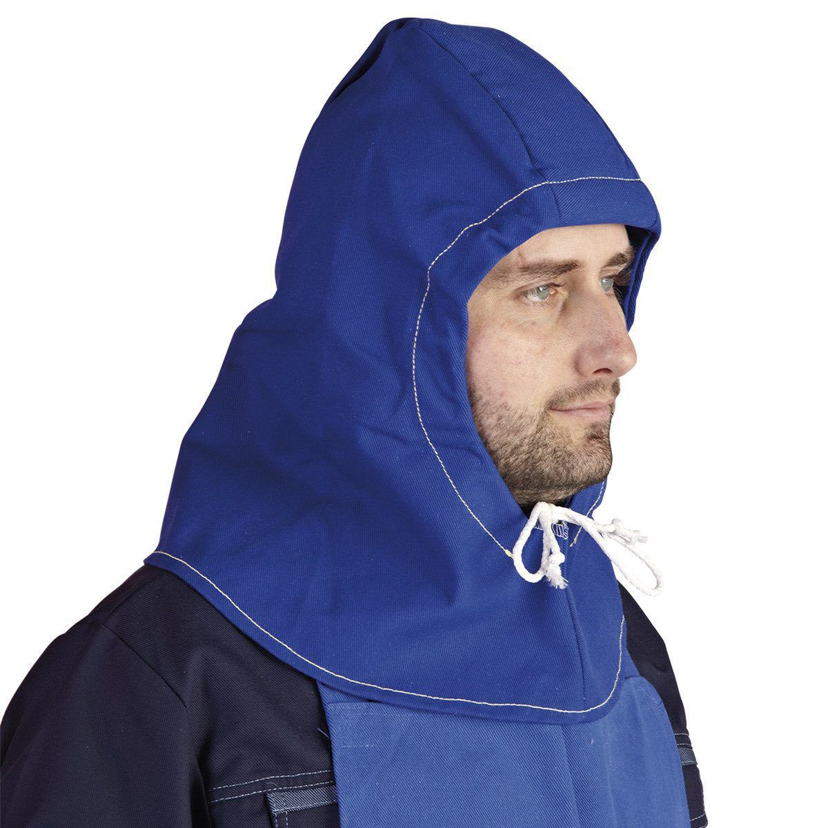 NUZAMAS Cappuccio di Saldatura in Pelle bovina Cappuccio con Collo Spalla Drappo Copertura Protettiva