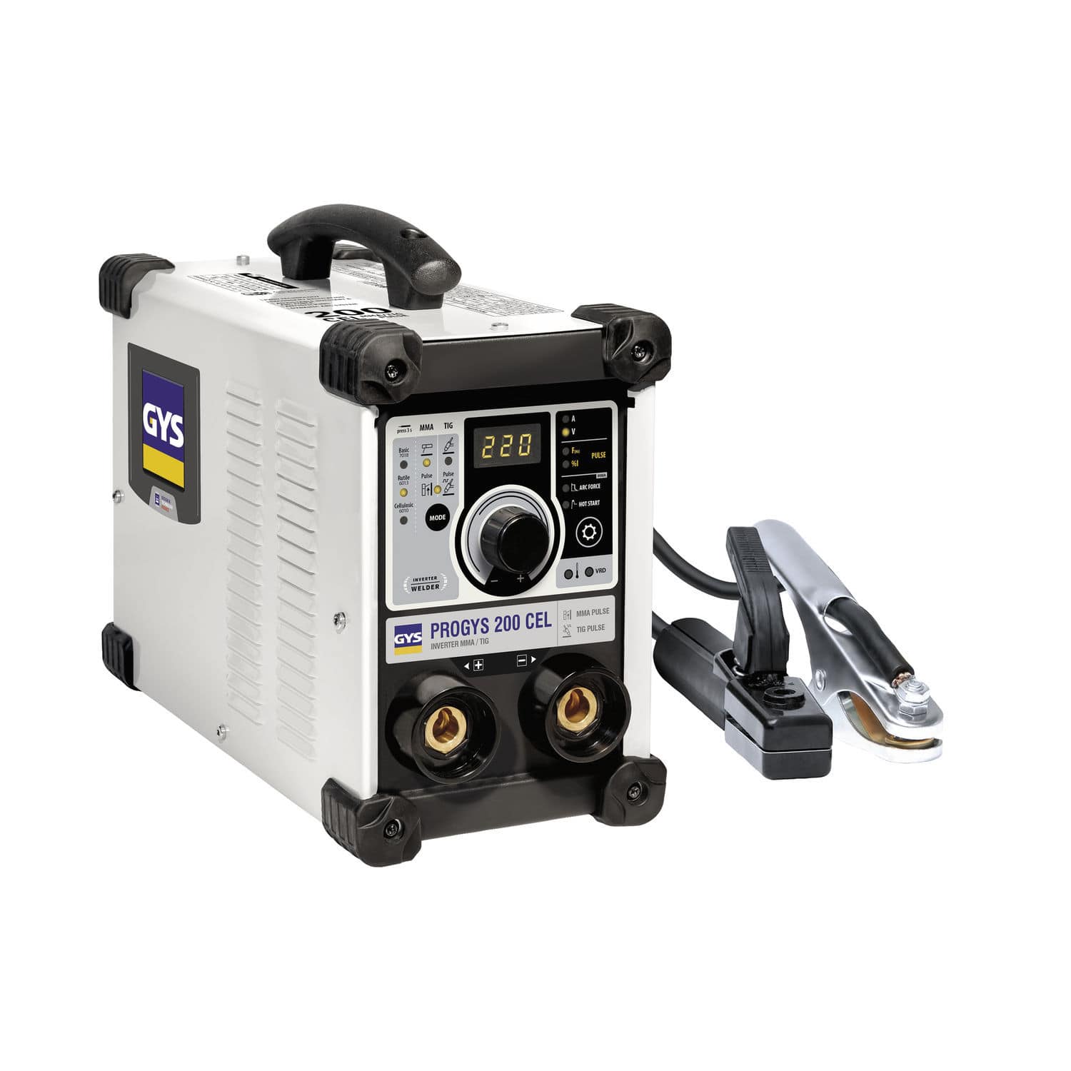 Saldatrice A Elettrodo Saldatrice MMA IGBT 200A IPOTOOLS - Display LCD, Anti -Stick, Hot Start, Arc Force, 230V Per Elettrodi Saldatore Laser Metalli Portatile
