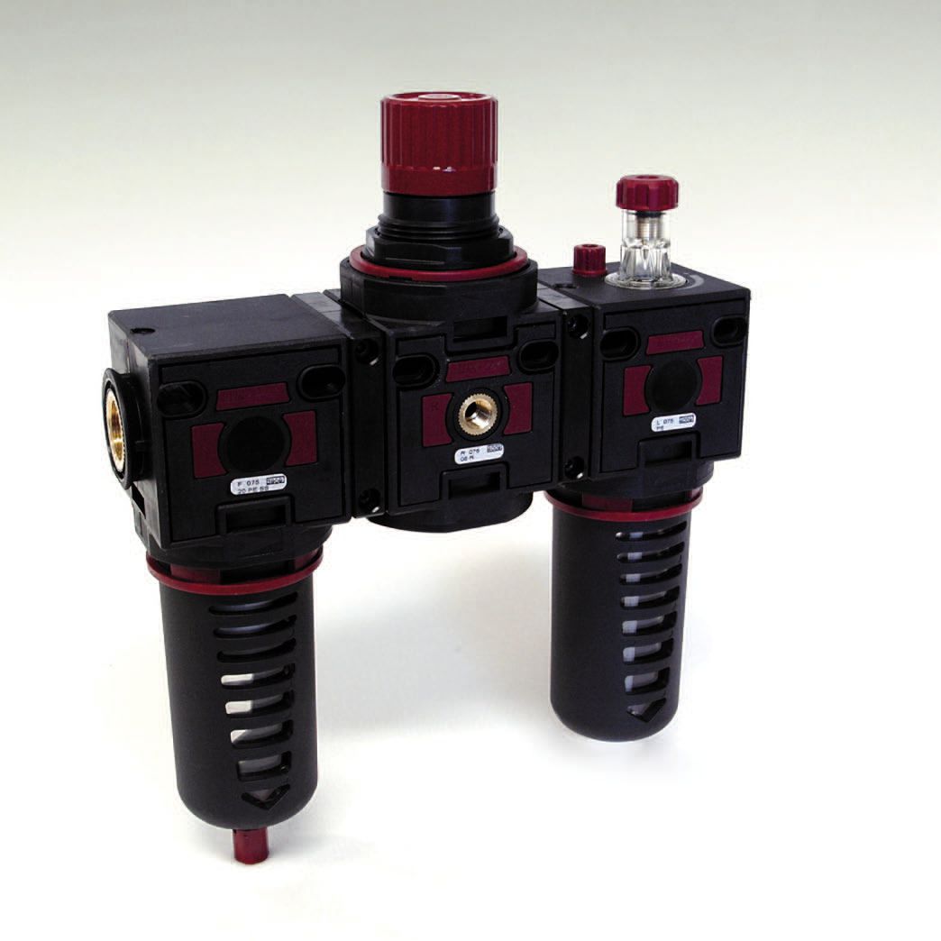 Filtro Regolatore Lubrificatore (FRL) 3/8 BSPP Per Aria Compressa - Con Manometro E Scarico Automatico - Foto 9